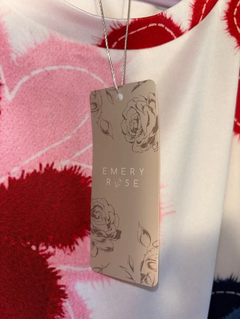 NWT Emery Rose floral print sweatshirt, often marketed as a mid-mod or bohemian - Picture 10 of 11